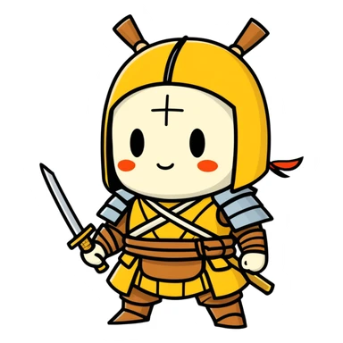 Samurai peanut  sticker
