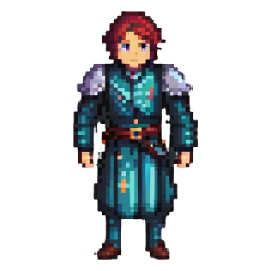 icon of a person demonstrating the pasha technique in pixel art style, simple and clear sticker