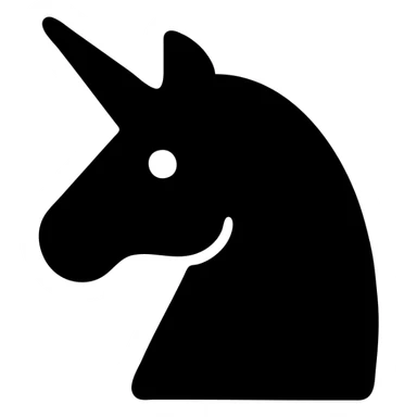 simple and bold unicorn icon sticker