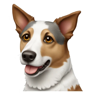 White and brown heeler dog  sticker