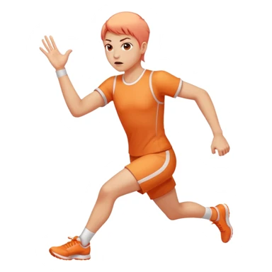 Peach with hand sprints sticker