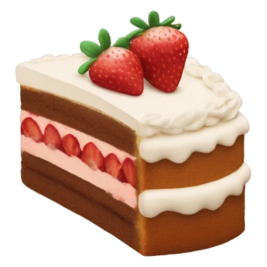 Cake with strawberry and cream sticker