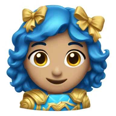 Corazón azul con brillos  sticker