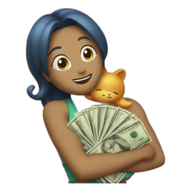 Nami hug money sticker