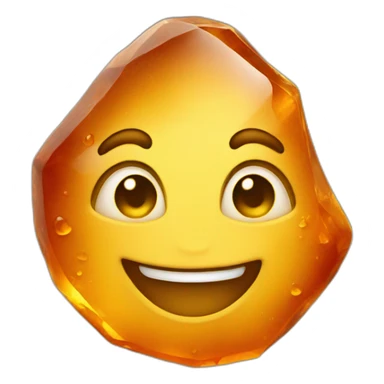 Amber stone smiling sticker