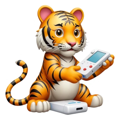 Tiger with Nintendo Wii sticker