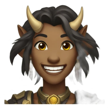 warcraft tauren laugh female sticker