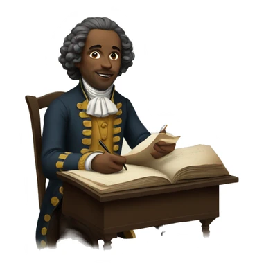 writer 18 century sticker