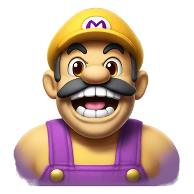 Wario with tongue out sticker