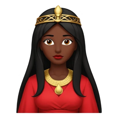 Isis, Mother of Gods from Gods and Goddesses with long black hair, red outfit sticker