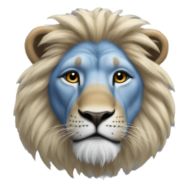 Un lion bleu  sticker