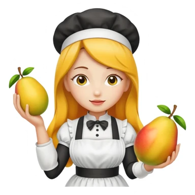 Mango dressed as a maid sticker