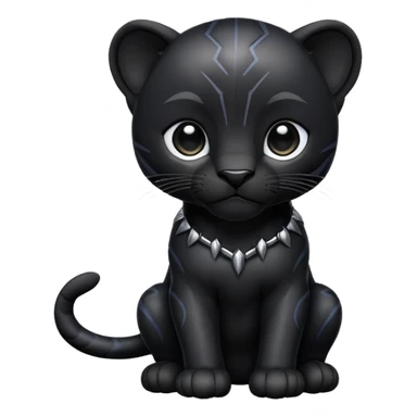 Pantera negra cuerpo pequeña tipo whatsapp sticker