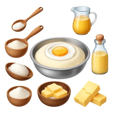 baking ingredients ready for preparation sticker