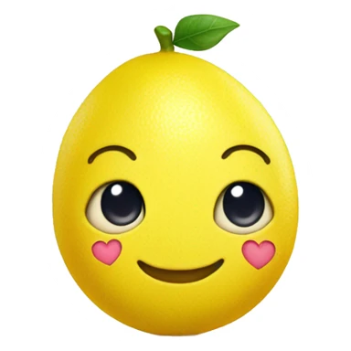 cute lemon character with a heart next to it sticker
