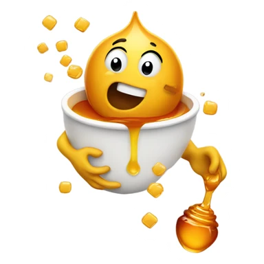 emoji throwing up honey sticker