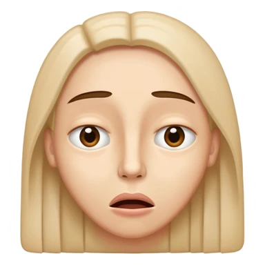 Someone with there eyes open complete there face elongated and there mouth making an I don’t know face sticker