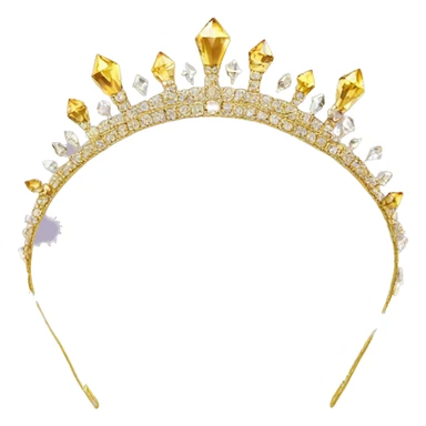 crystal tiara gold crown headband  sticker
