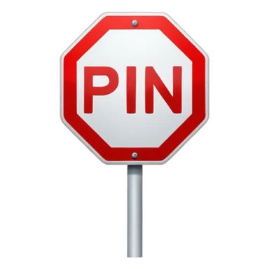 stop sign with letters "PN" sticker