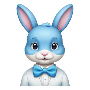 pretty easter boy bunny with blue hair sticker