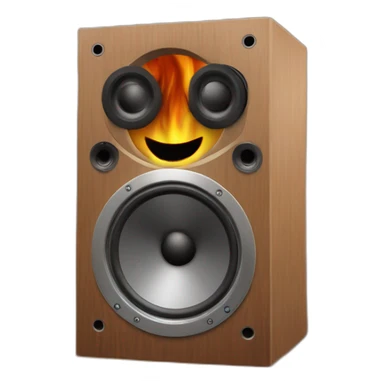 large speaker on violte flames sticker