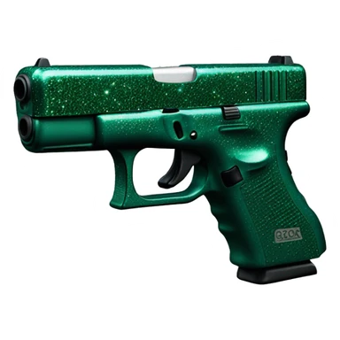 sparkly dark green glock sticker