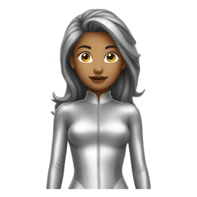 women-with-silver-catsuit sticker