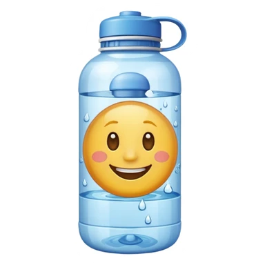 make a water bottle smile is  sticker