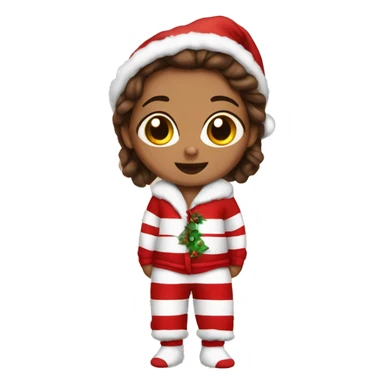 Bella wearing Christmas pajamas  sticker