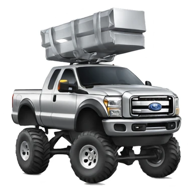 Lifted silver ford sticker