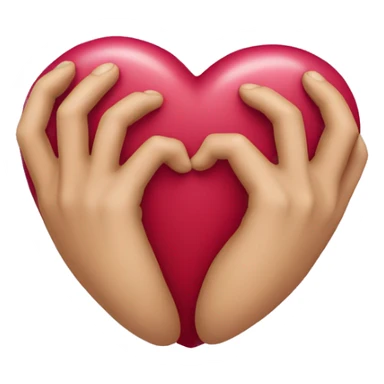 heart with fingers on the belly sticker