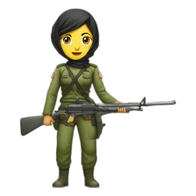 iran woman fighters sticker