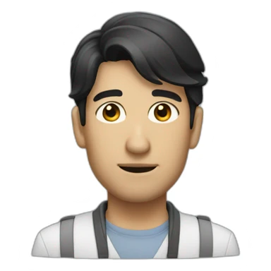 Architecte with black hair  sticker