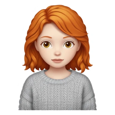 Knitted ginger female sticker