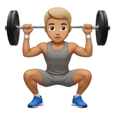 man doing squats sticker