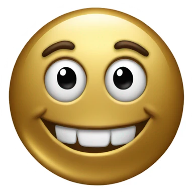 smile face poop made of gold sticker