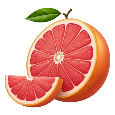 grapefuit with a slice sticker