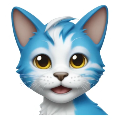 Smurf cat sticker
