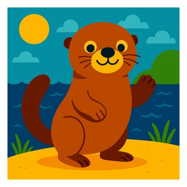 Sea otter sticker