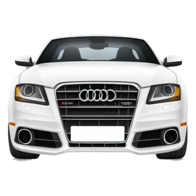 White audi car sticker