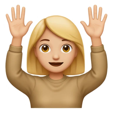 Emoji with hands on both sides with the number 67 floating above the hands  sticker