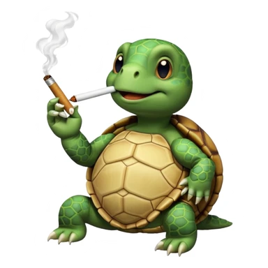 Turtle smoking a joint  sticker