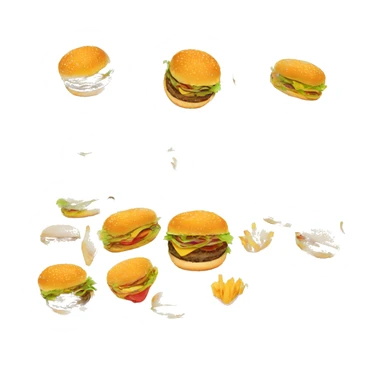 Burger and fries sticker