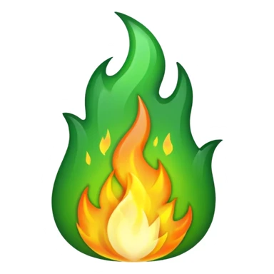 green fire sticker