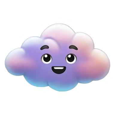 universe in cloud shaped sticker