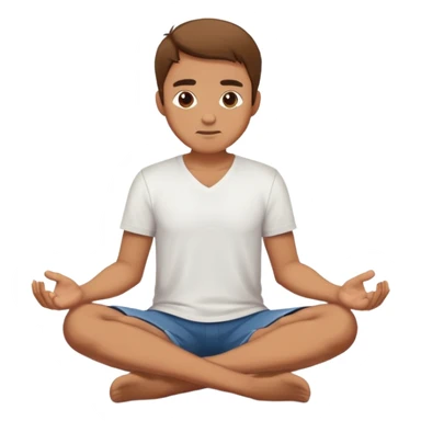 man sitting cross-legged on the floor sticker
