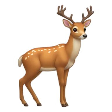 Pooping deer sticker
