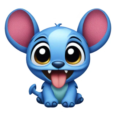 Stitch with hearts sticker