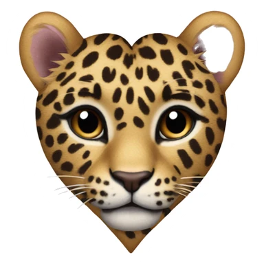 Pink heart leapord print  sticker