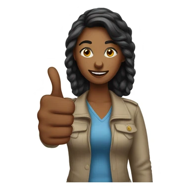 woman thumbs up sticker